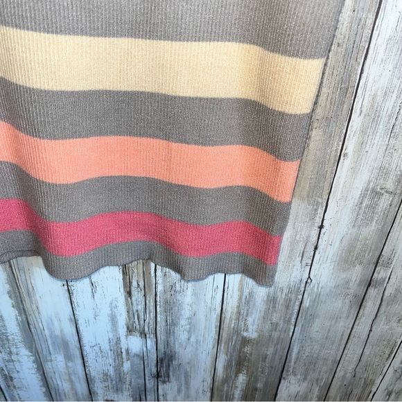 Torrid S MULTI STRIPE 3/4 Sleeve OFF Shoulder Ribbed Sweater 2X - Picture 5 of 9
